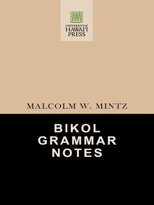 cover image of Bikol Grammar Notes